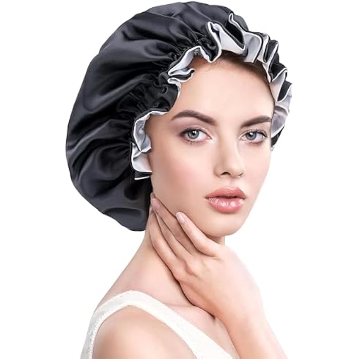 MOISTURE LOCKING HAIR CAP - Discover the role of a moisture-retaining hair cap in reducing frizz and dryness, especially for curly hair, while boosting hydration and shine. - Image 1